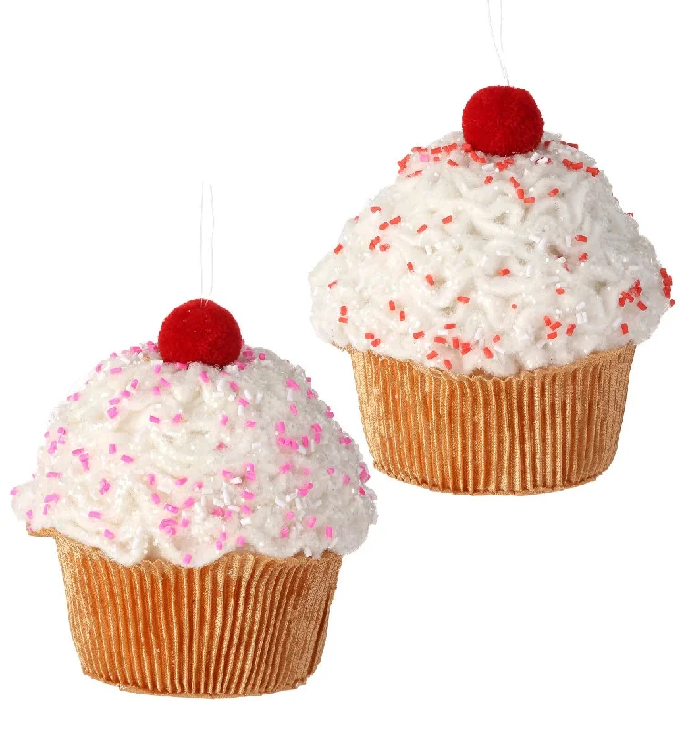 5" Sweet Sprinkled Cupcake Ornament