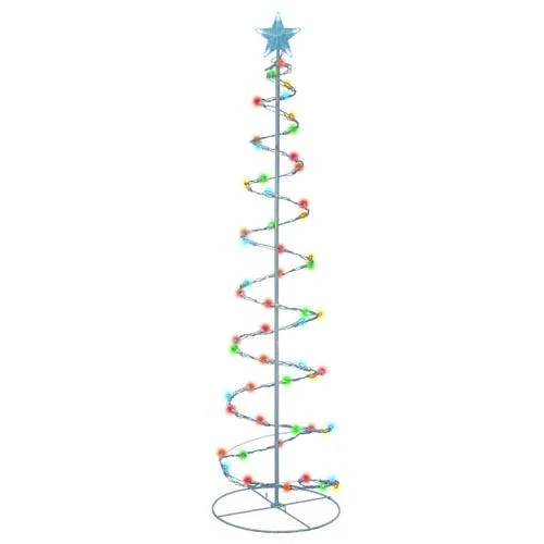 (Multi-Colored) 6 ft. Spiral Tree with 200 Multi-Colored Lights and a 72 in. Lead Cord