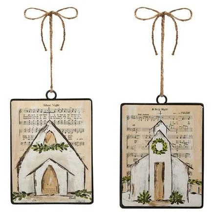 6" Double-Sided Music Sheet Church Ornament