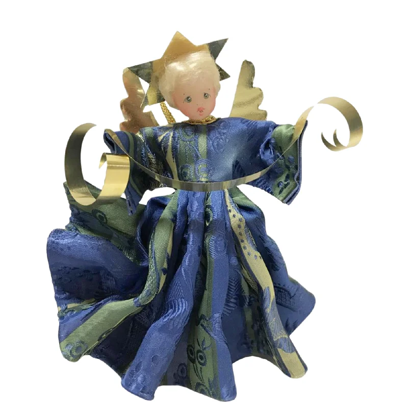 Angel in Sea Blue Dress Ornament by Lenore Leidel in Iffeldorf