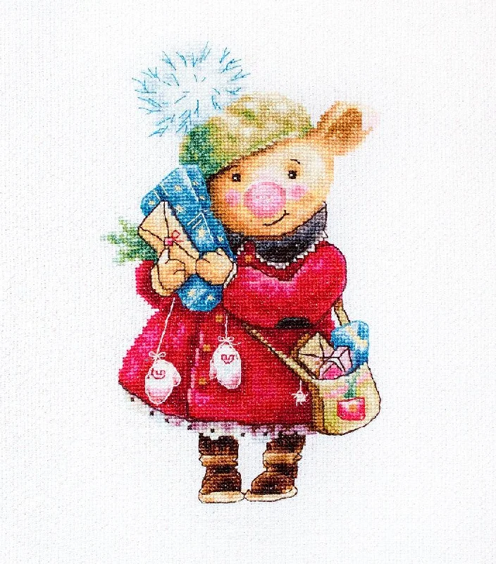 Cross Stitch Kit Luca-S - Christmas pig B1153