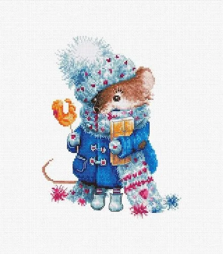 Cross Stitch Kit Luca-S - Christmas Mouse, B1168