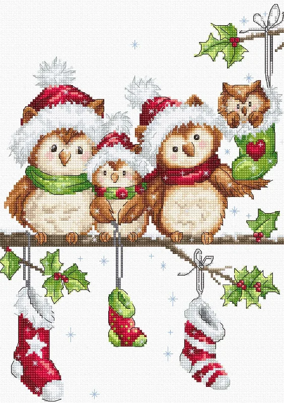 Cross Stitch Kit Luca-S - The Owls, B1186