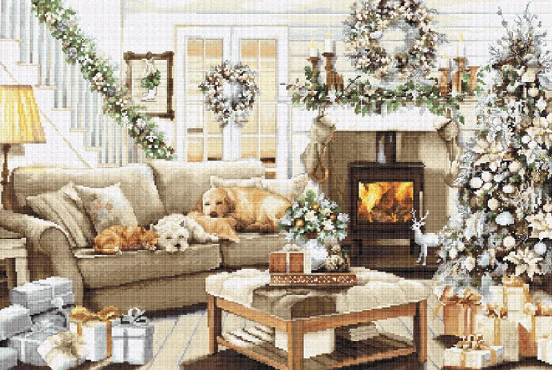 Cross Stitch Kit Luca-S - Dreaming of a White Christmas, B2393