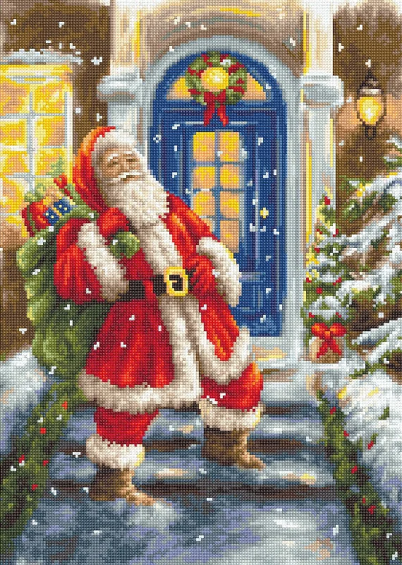 Cross Stitch Kit Luca-S - Santa Claus at the door, B563