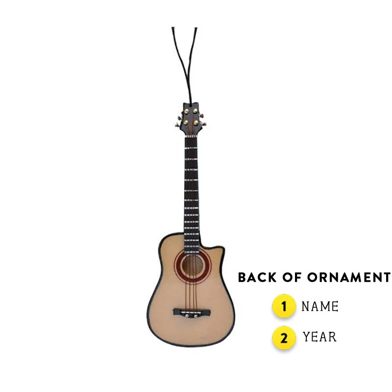 Personalized Bass Acoustic Guitar Ornament