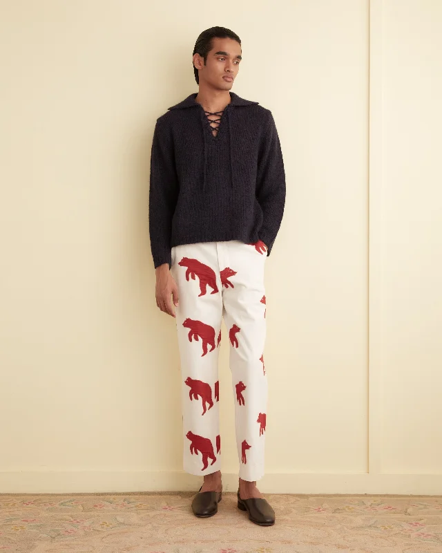 Bear Appliqué Trousers