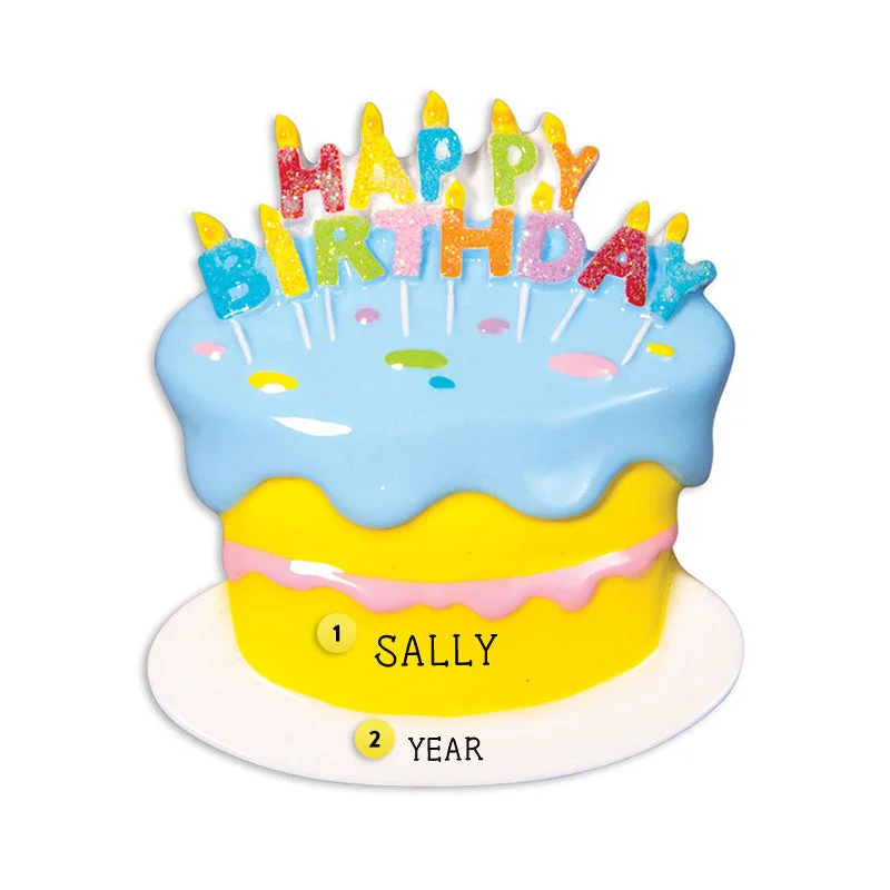 Personalized Birthday Cake Ornament