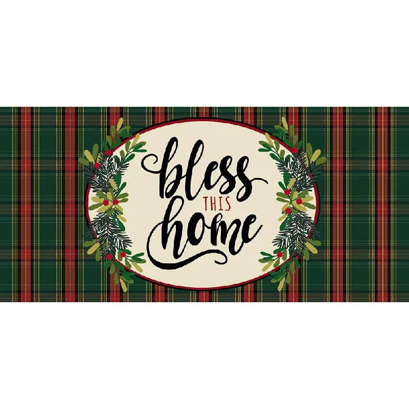 Bless This Home Plaid Sassafras Switch Mat