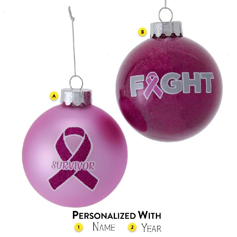 Personalized Breast Cancer - Be A Warrior/Survivor Ornament