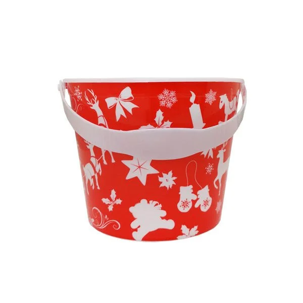 Christmas Bucket Medium With Lid