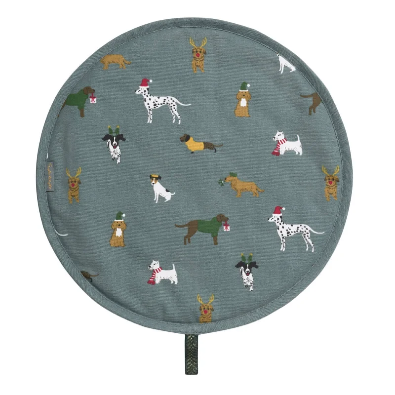 Christmas Dogs Circular Hob Cover