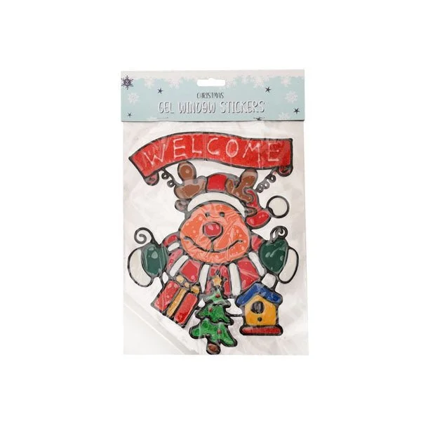 Christmas Figures Gel Window Stickers