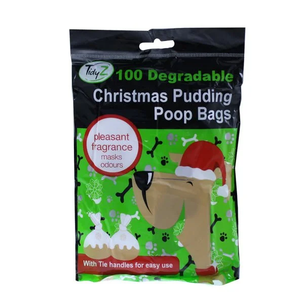 Christmas Pudding Poop Bags 100 Pk