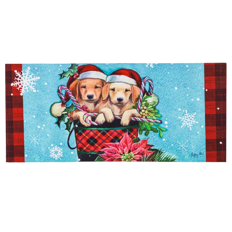 Christmas Puppy Bucket Sassafras Switch Mat