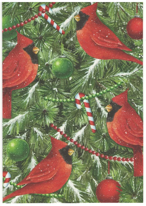 Countryside Christmas Boxed Cards - Set of 20 - Cardinal tree