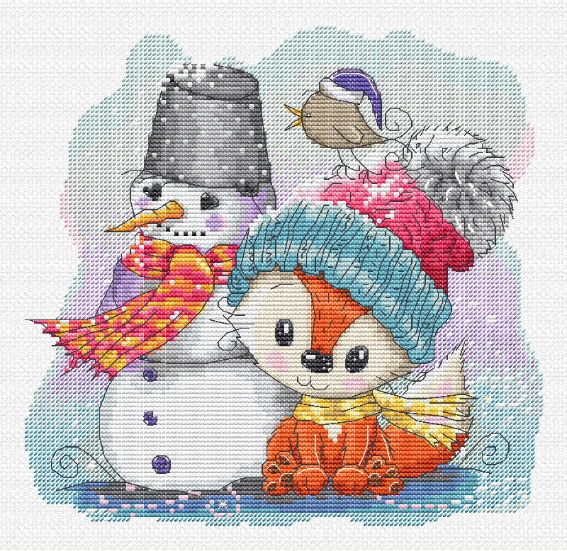 Cross Stitch Kit Luca-S - The fox & Friends, B1200