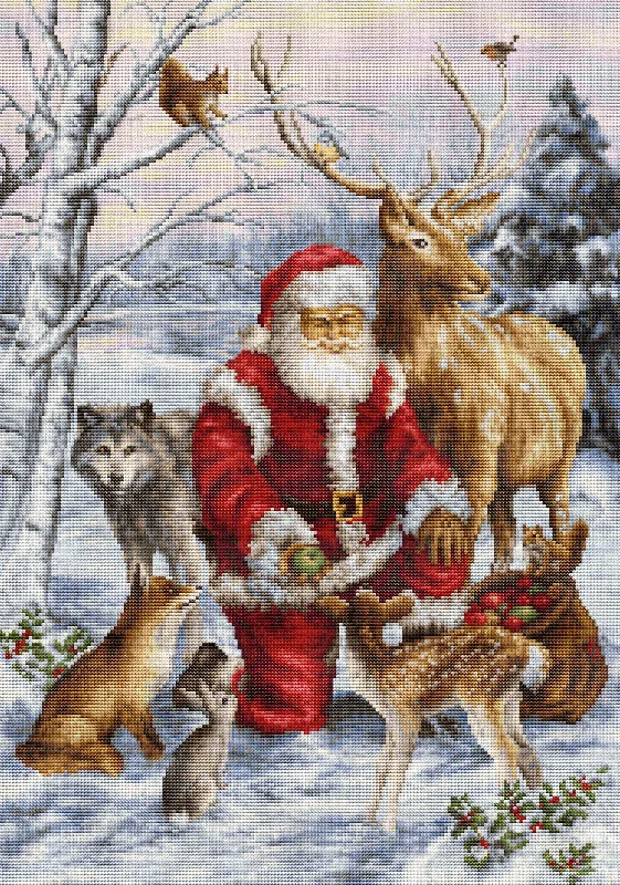 Cross Stitch Kit Luca-S GOLD - The Forest Friends, BU5022