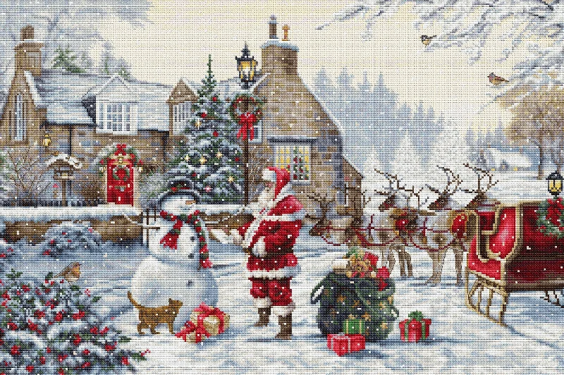 Cross Stitch Kit Luca-S - Santa's Cottage, BU5011