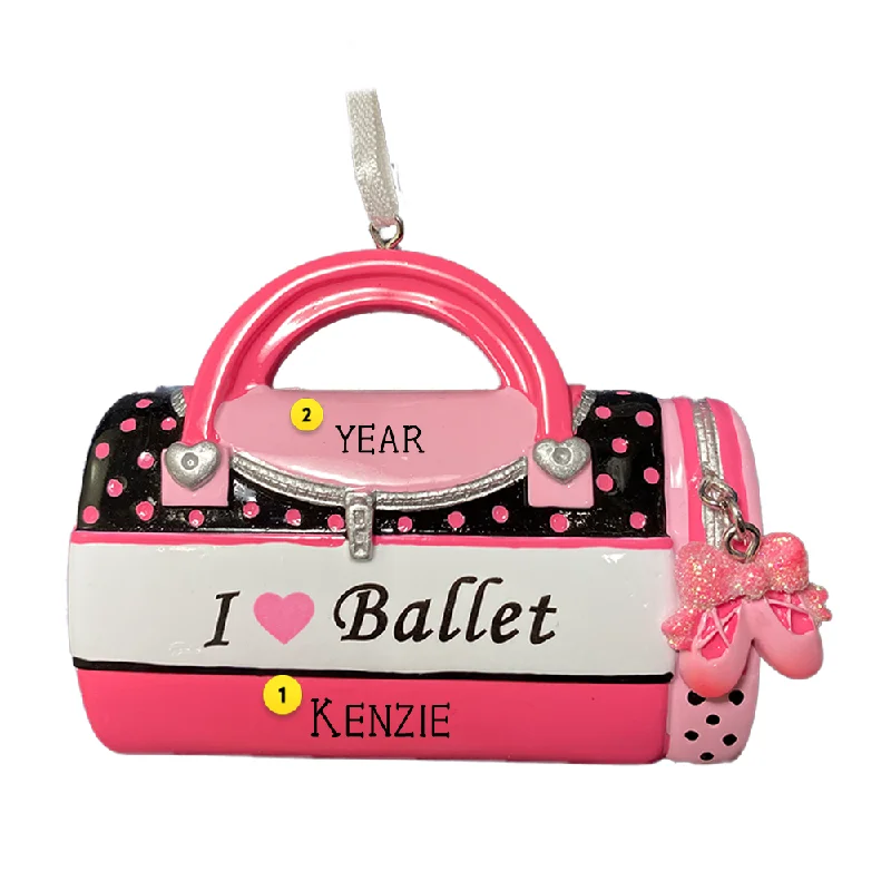 Personalized Dance Bag Ballet Ornament