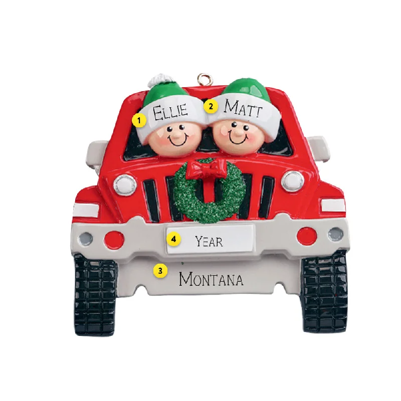 Personalized SUV Couple Ornament