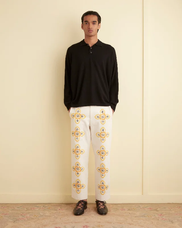 Embroidered Buttercup Trousers