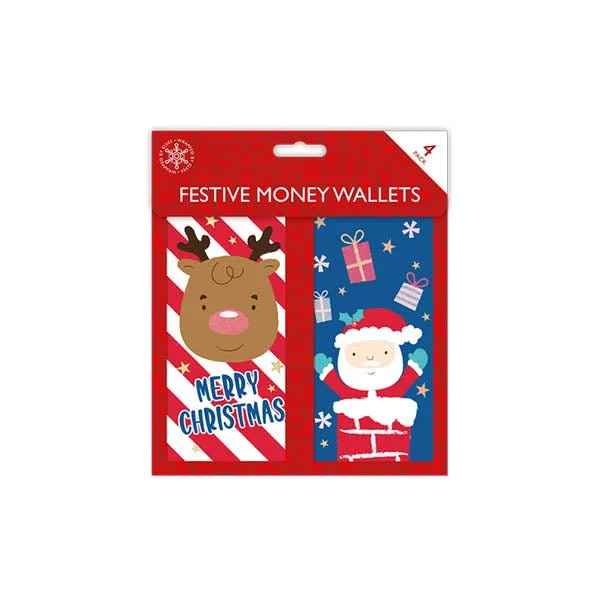 Festive Money Wallets 4 Pack