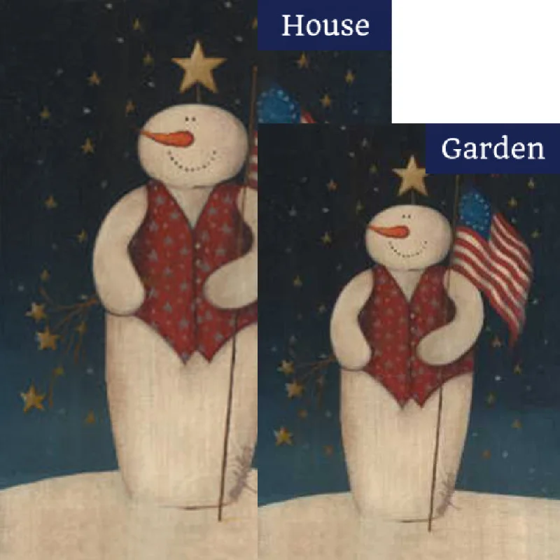 Flag Waving Snowman Flags Set (2 Pieces)