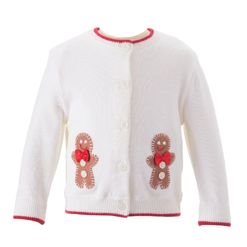 Gingerbread Applique Cardigan