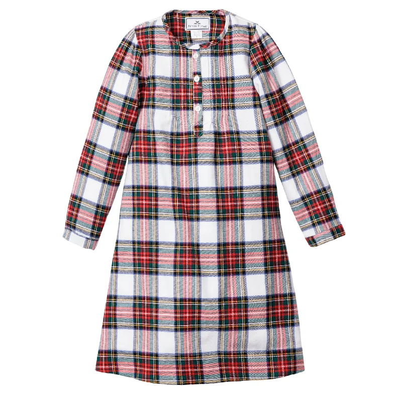 Girl's Brushed Cotton Beatrice Nightgown in Balmoral Tartan