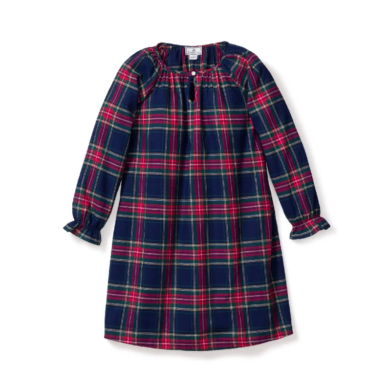 Girl's Brushed Cotton Delphine Nightgown in Windsor Tartan