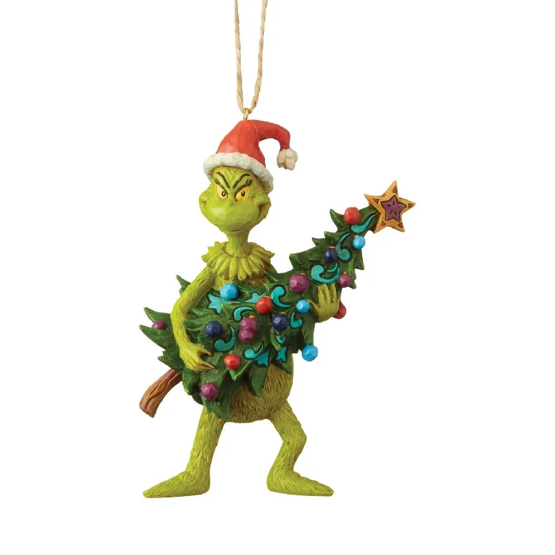 Grinch Holding Christmas Tree Ornament - Jim Shore