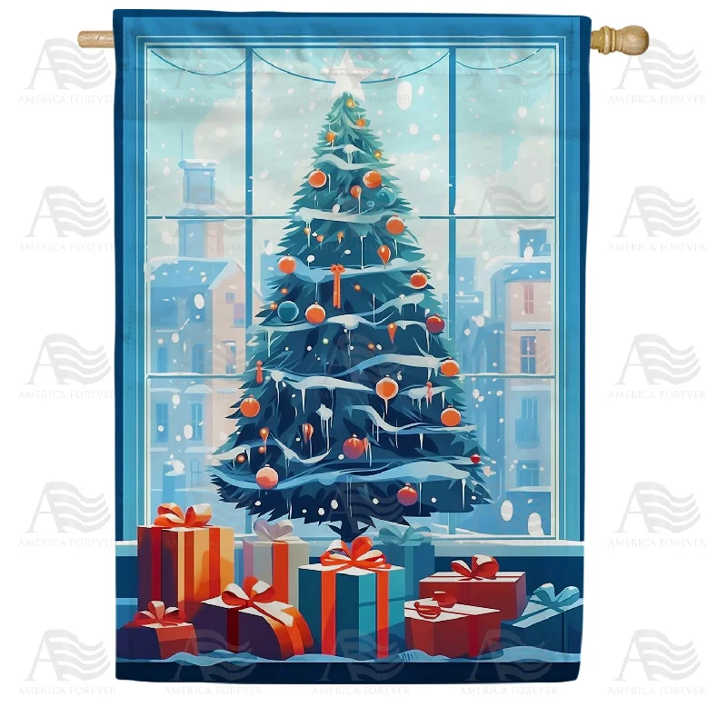 Hi Rise Christmas Double Sided House Flag