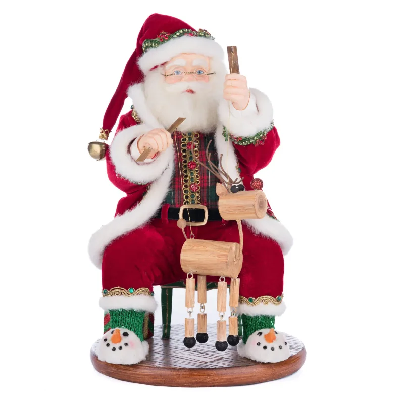 Holiday Magic Santa With Marionette Christmas Decoration