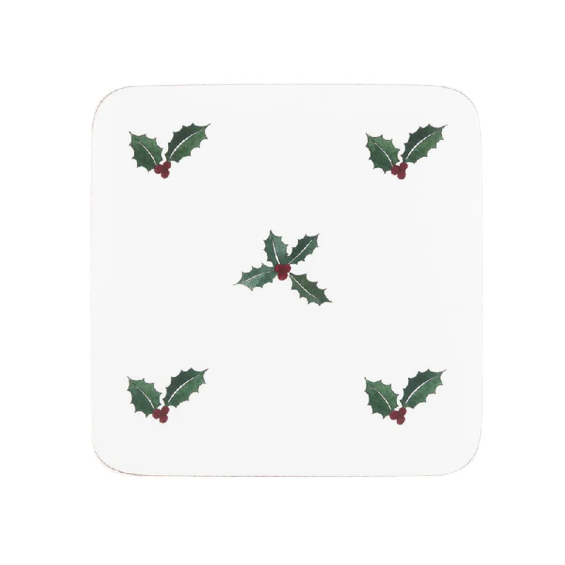 Holly & Berry Coasters (Set of 4)