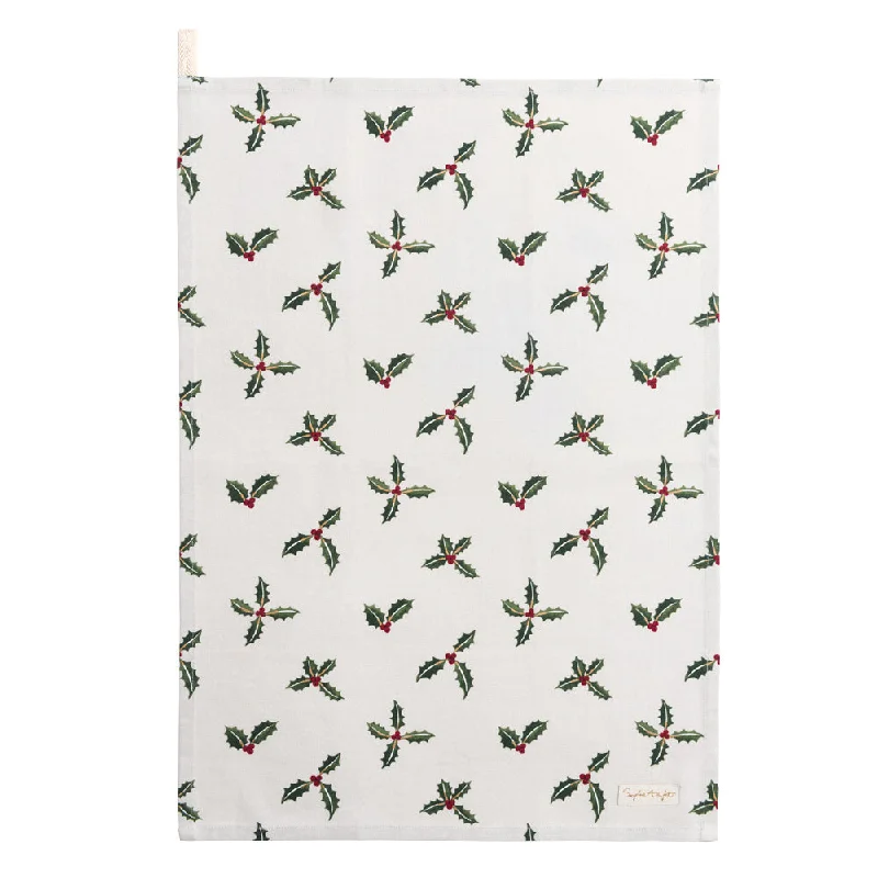 Holly & Berry Tea Towel