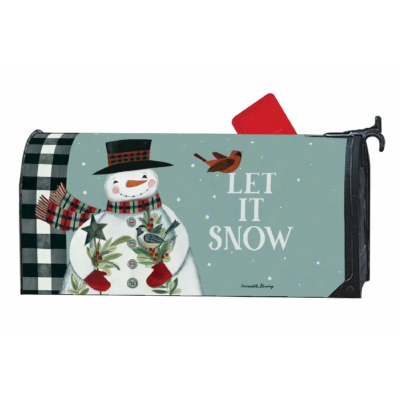 Holly Snowman Large Mailwrap