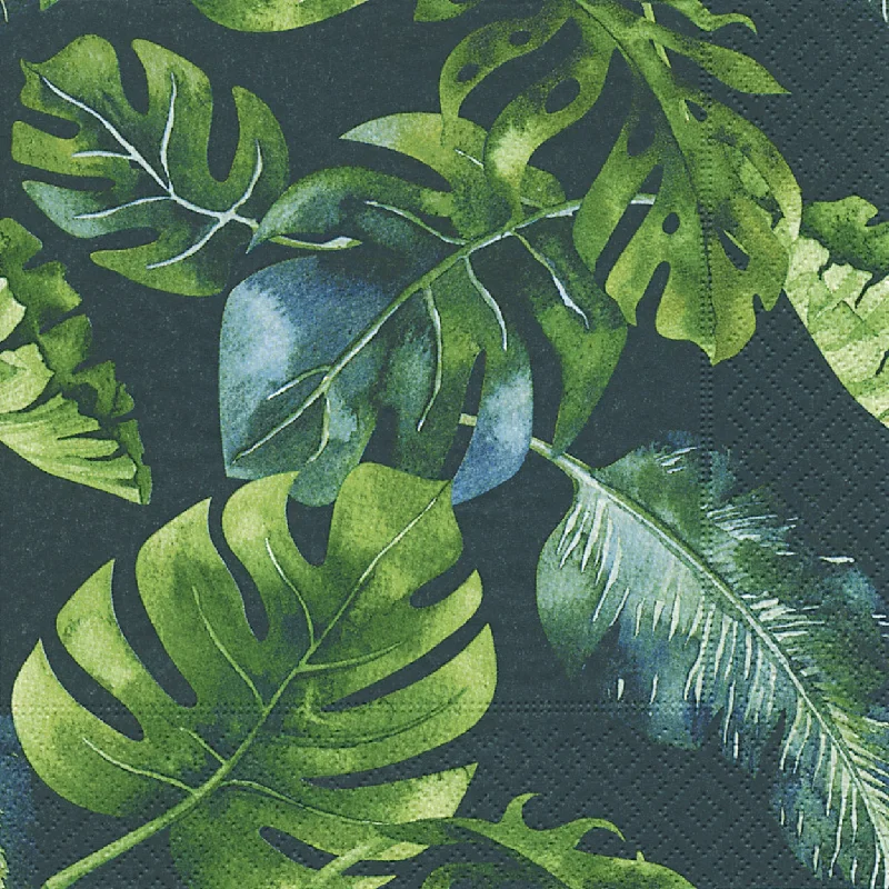 Jungle Leaves Paper Luncheon Size Paper Napkins