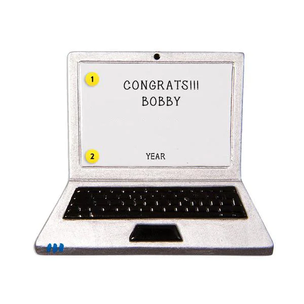 Personalized Laptop Computer Ornament