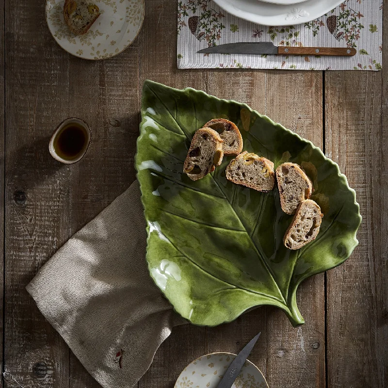 Leaf Earthenware Serving Platter