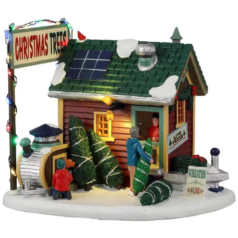 Lemax Vail Village Lighted Building: Tiny House Tree Lot #25901