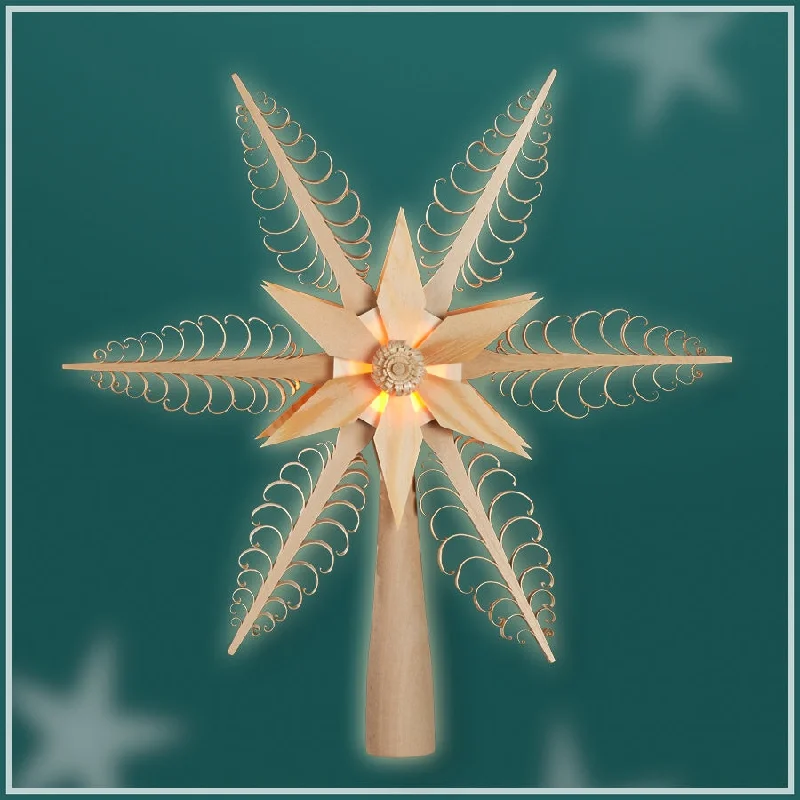 Lighted Center Star Tree Topper by Martina Rudolph in Seiffen