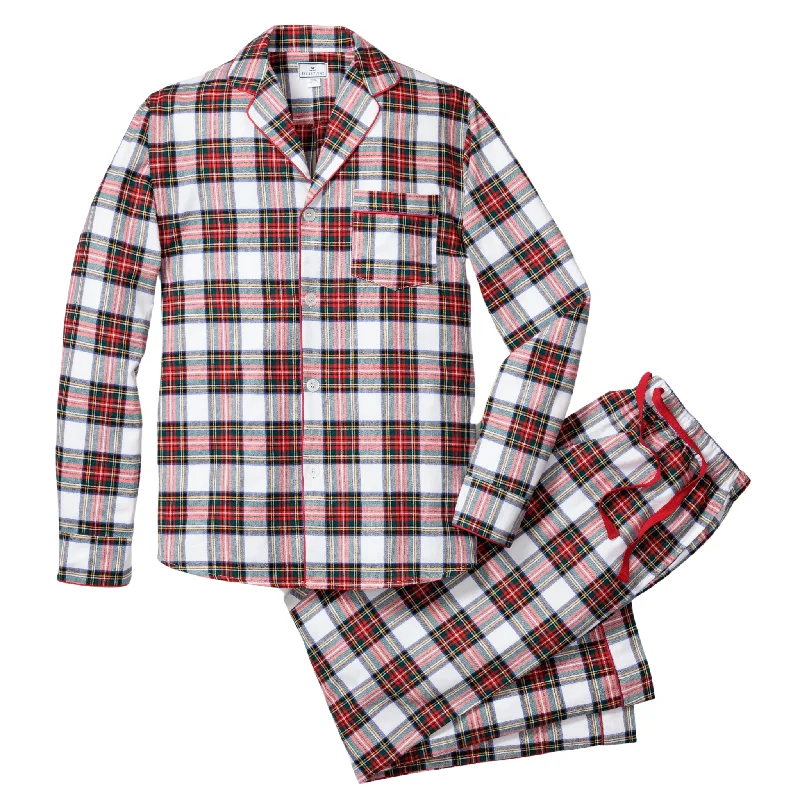 Men's Brushed Cotton Pajama Set in Balmoral Tartan