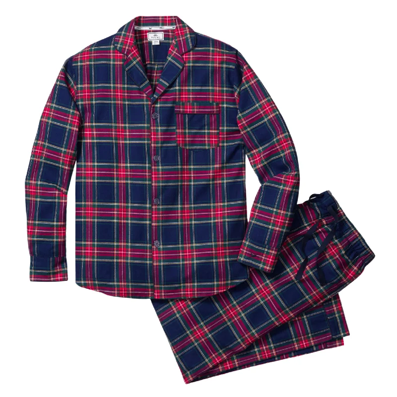 Men's Brushed Cotton Pajama Set in Windsor Tartan