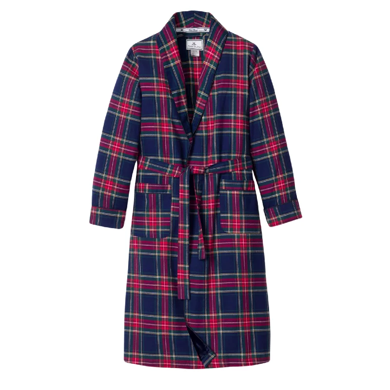 Men's Brushed Cotton Robe in Windsor Tartan