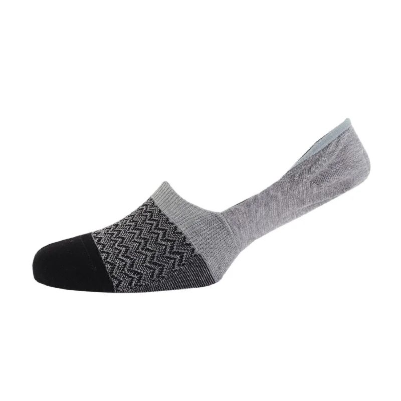 Men's Chevron Mercerised Cotton Invisible Socks