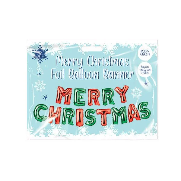 Merry Christmas Foil Balloon Banner