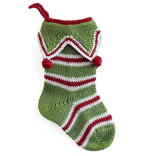 Mini Elf Cuff Stocking in Green