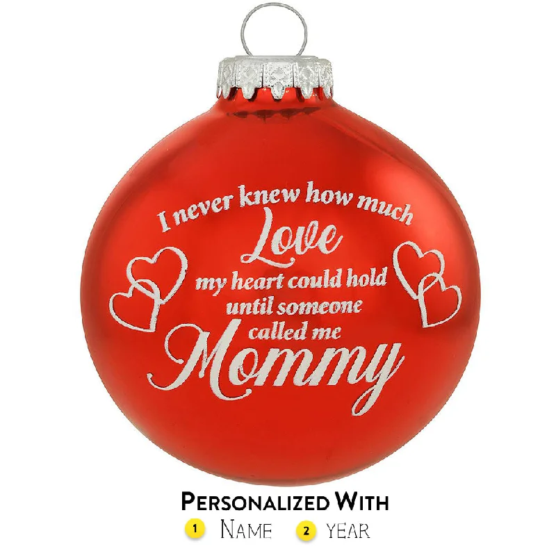 Personalized Mom Glass Bulb Ornament