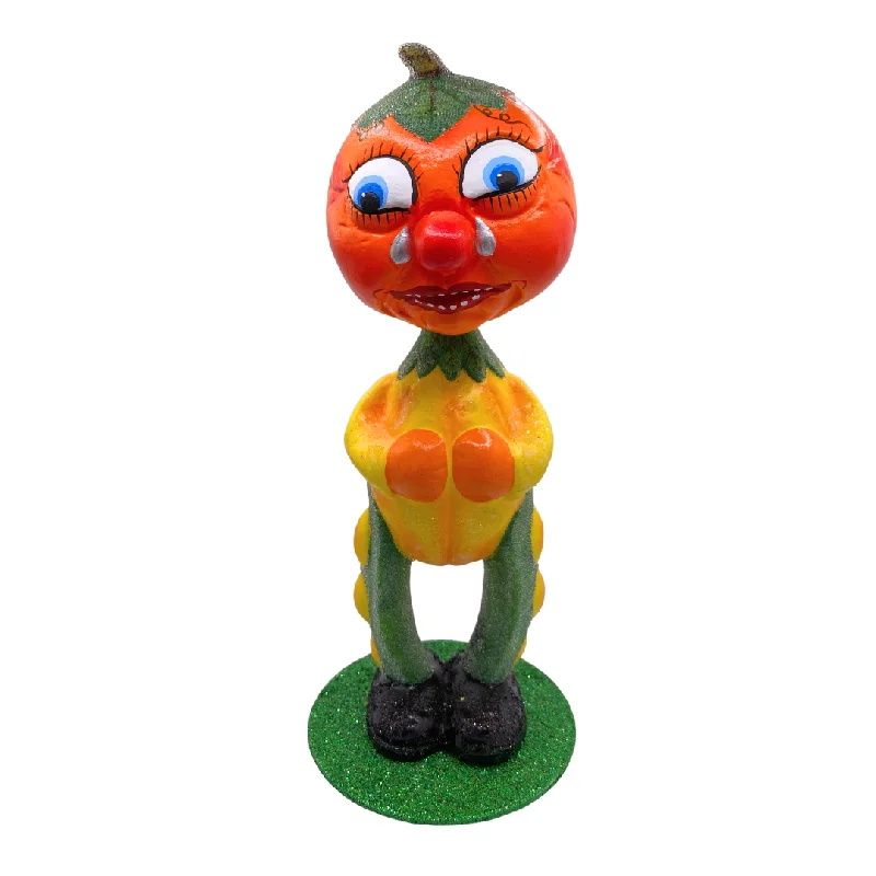 One-of-a-Kind Laughing Tears Nodder Pumpkin by Ino Schaller